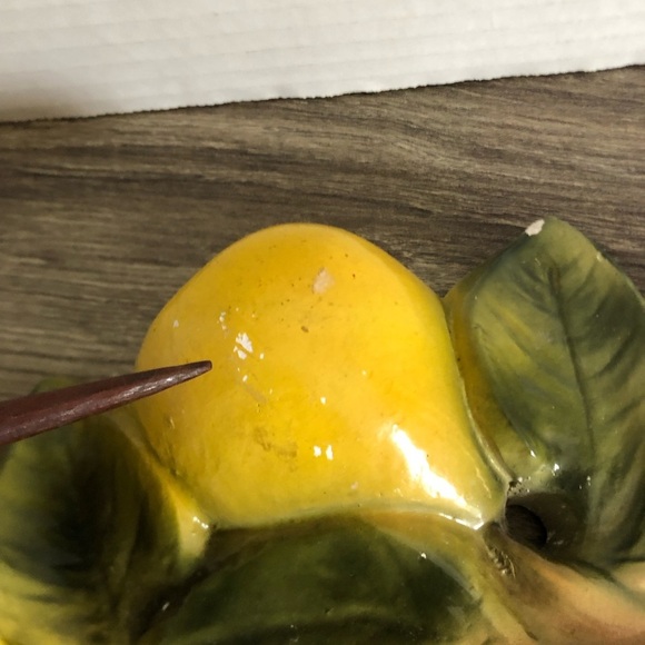 Vtg Yellow Pear Bundle Chalkware Wall Decor - Picture 13 of 15